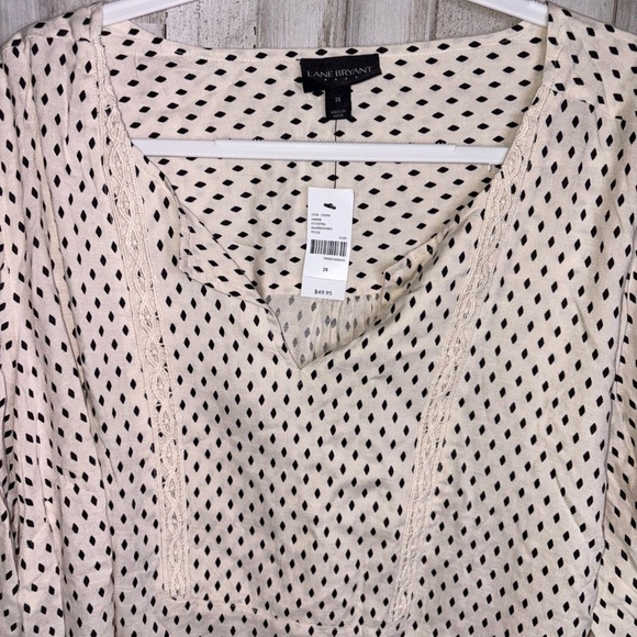 COPY - Lane Bryant Woman's Blouse Rolled Tab Long Sleeves Size 28 NWT - Picture 2 of 13